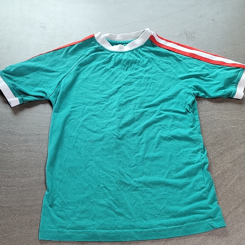 Kids Teal and Red Short Sleeve Tee